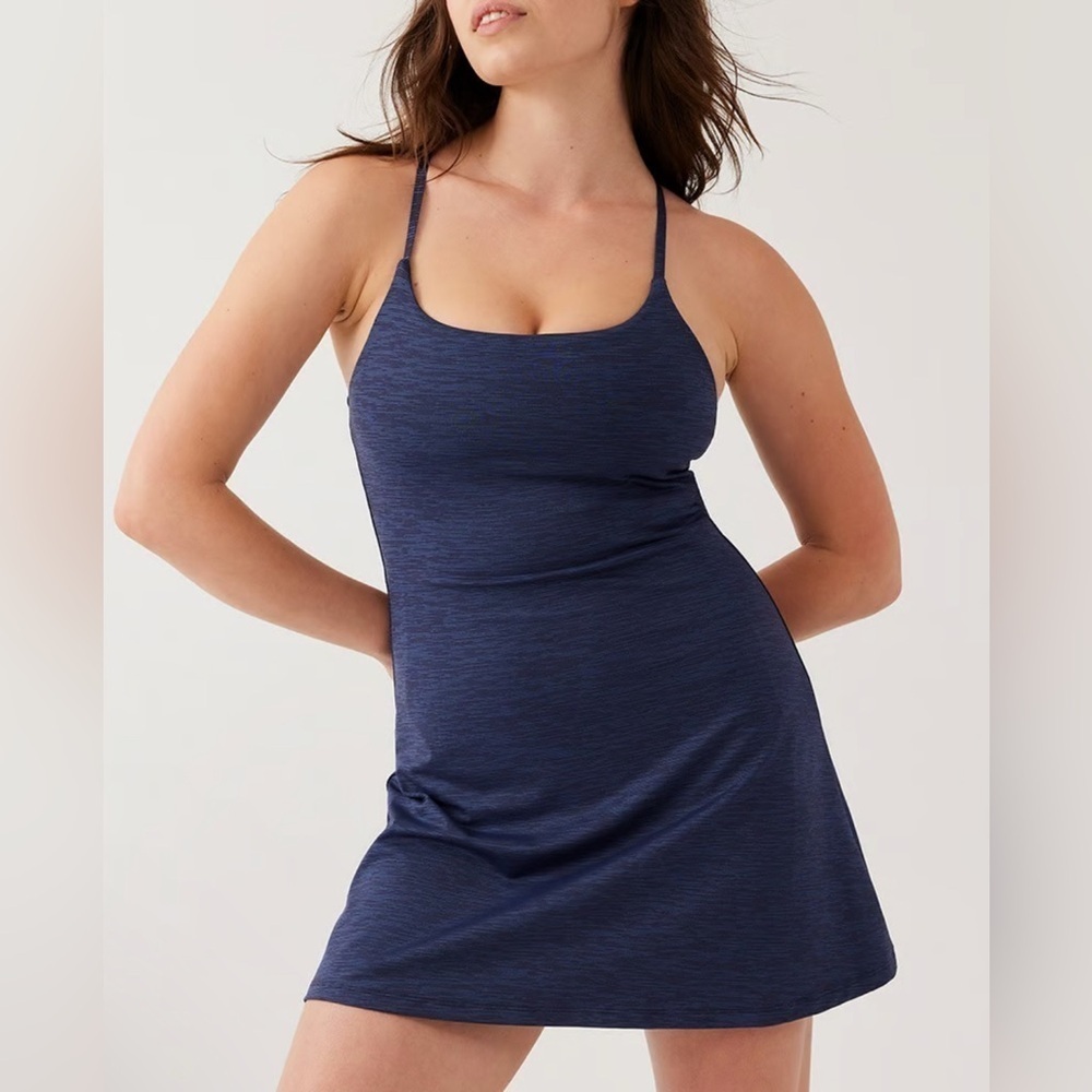 NEW OUTDOOR VOICES The Exercise Dress In Navy XS